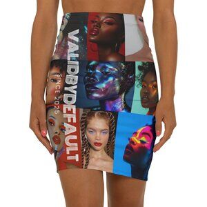 Valid By Default Photo Collage Bodycon Skirt (my brand)